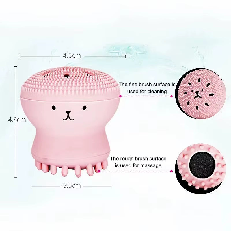 New Face Massage Brush Pore Cleaner Brush Silicone Face Scrubber Skin Care Brush Deep Cleaning Exfoliator Tool XJS02