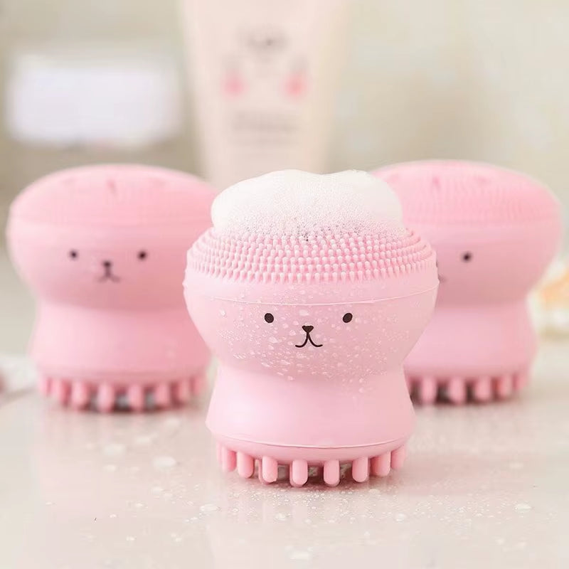 New Face Massage Brush Pore Cleaner Brush Silicone Face Scrubber Skin Care Brush Deep Cleaning Exfoliator Tool XJS02