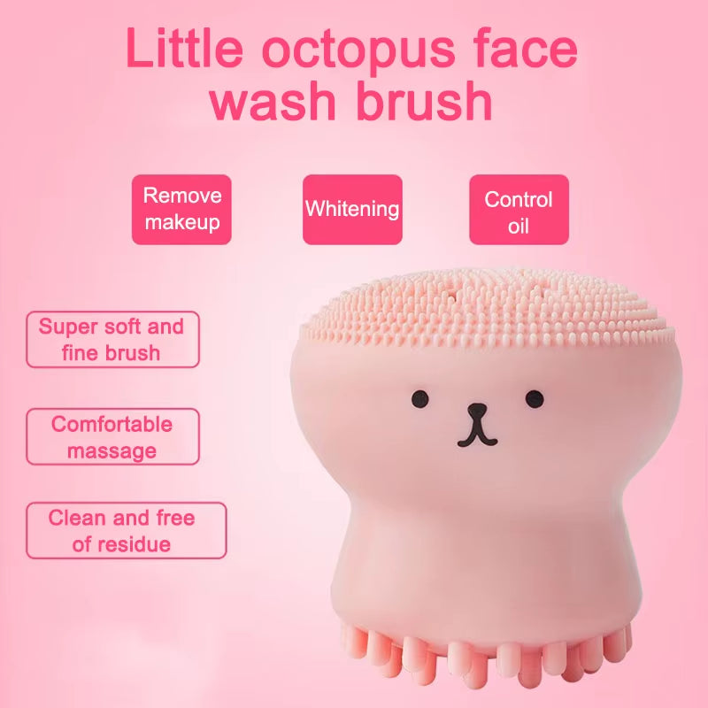 New Face Massage Brush Pore Cleaner Brush Silicone Face Scrubber Skin Care Brush Deep Cleaning Exfoliator Tool XJS02